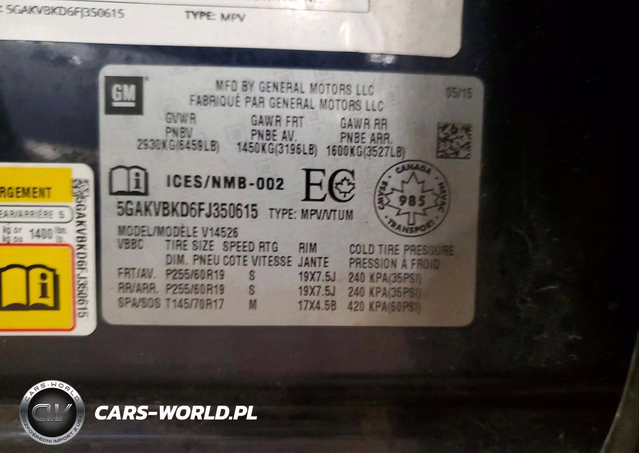 2015 Buick Enclave VIN:5GAKVBKD6FJ350615 - 12