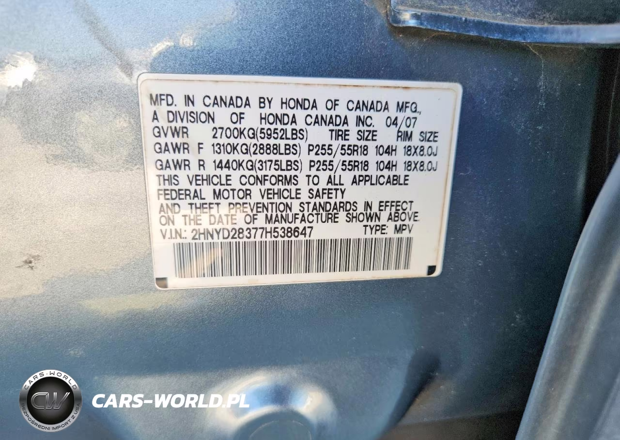 2007 Acura Mdx Technology VIN:2HNYD28377H538647 - 13