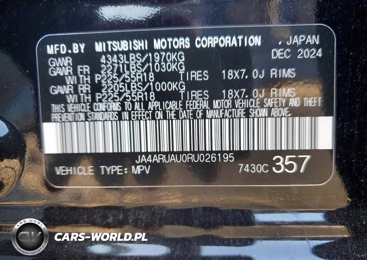 2024 Mitsubishi Outlander Sport S VIN:JA4ARUAU0RU026195 - 13