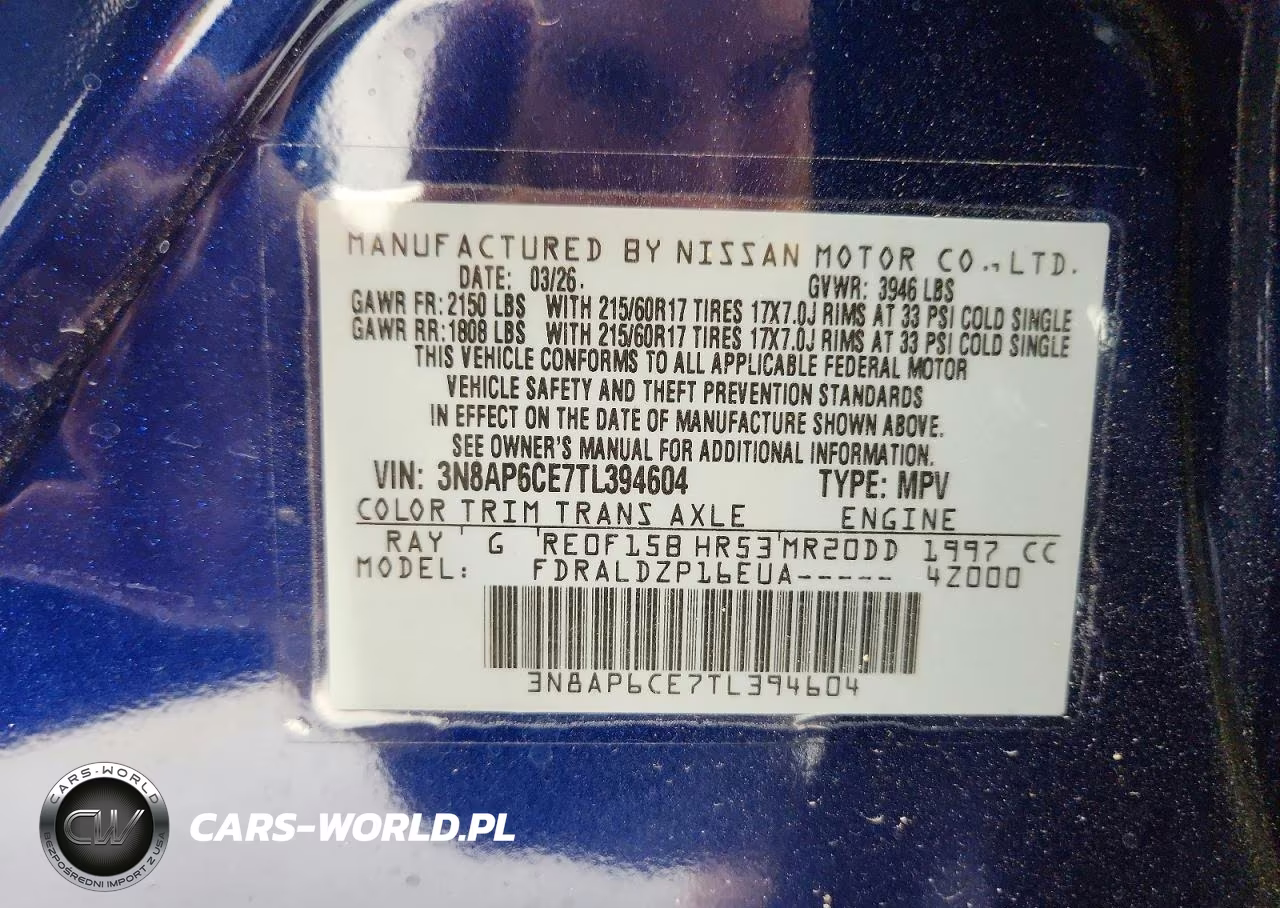 2026 Nissan Kicks Sv VIN:3N8AP6CE7TL394604 - 14