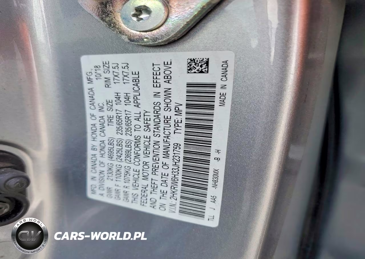 2018 Honda Cr-V Lx VIN:2HKRW6H33JH231759 - 13