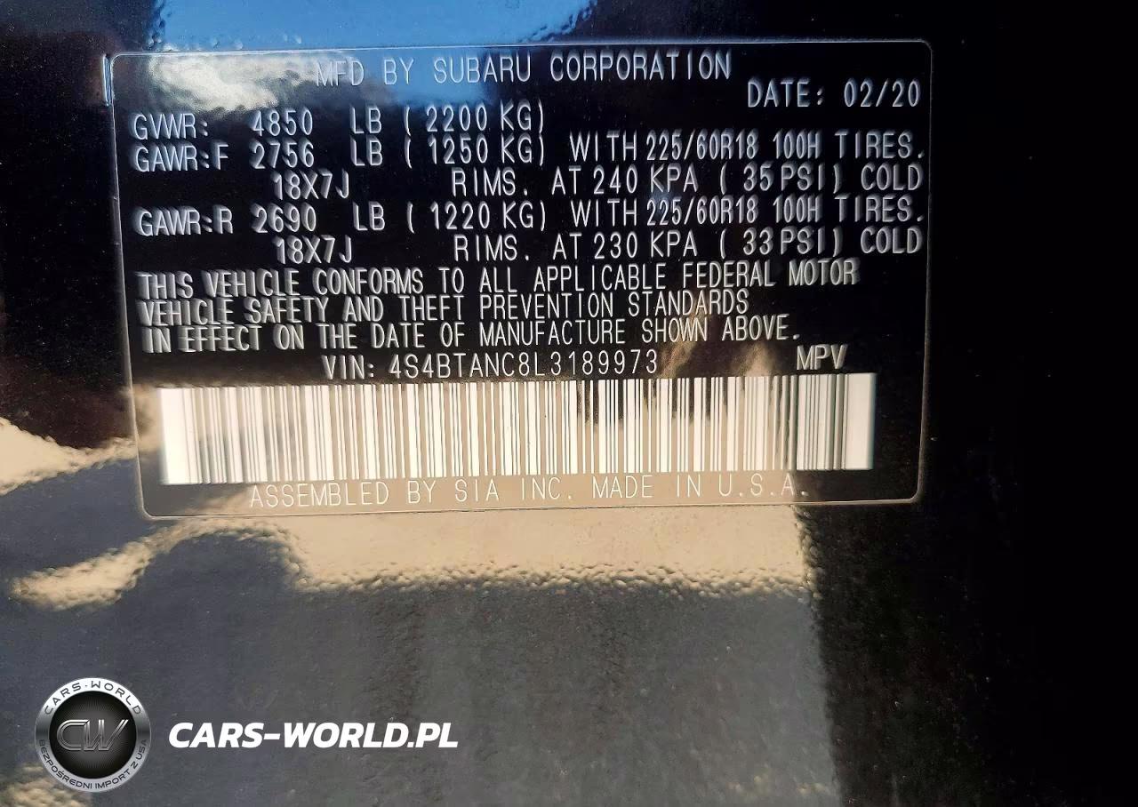 2020 Subaru Outback Limited VIN:4S4BTANC8L3189973 - 13