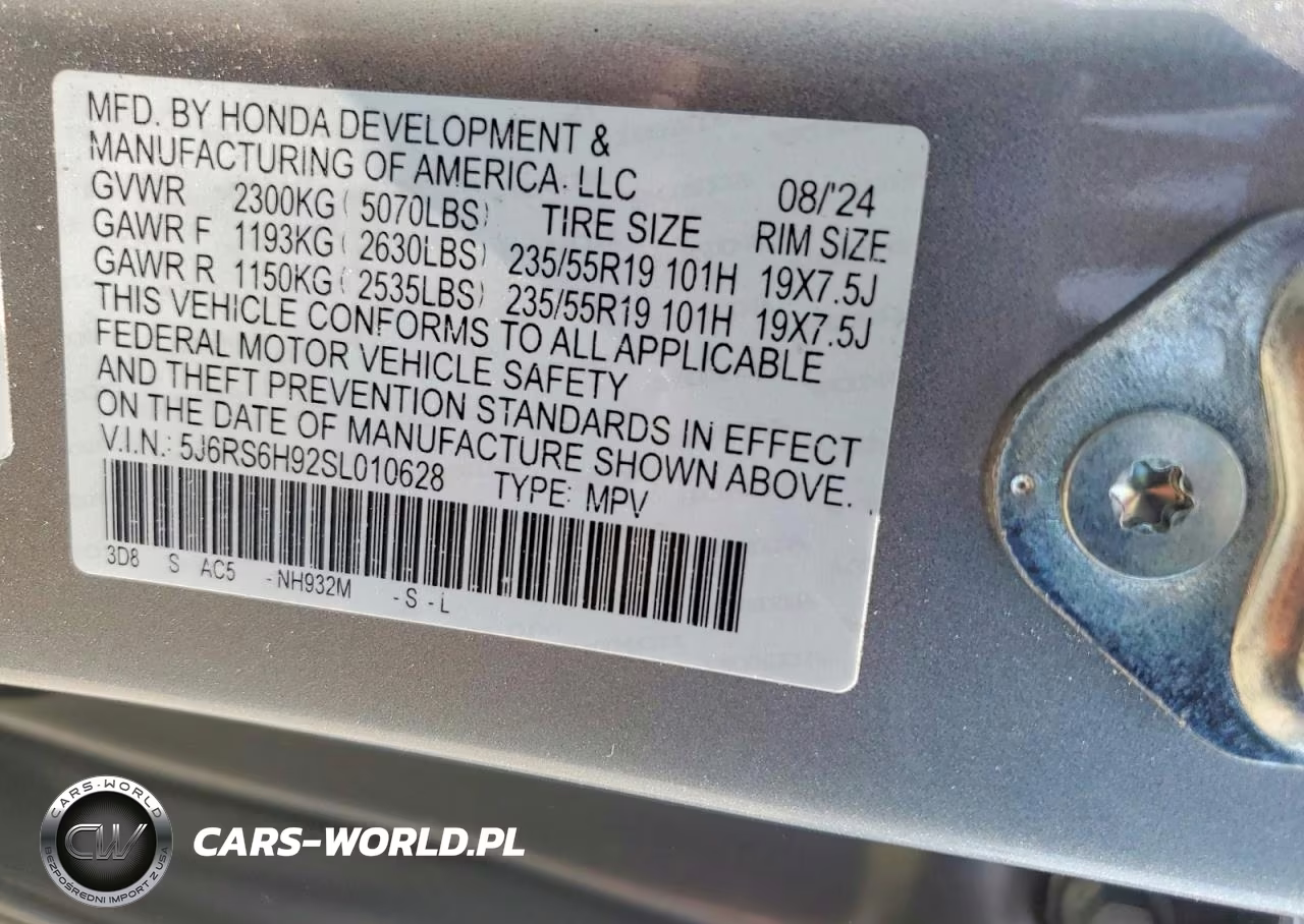 2025 Honda Cr-V Sport Touring VIN:5J6RS6H92SL010628 - 13