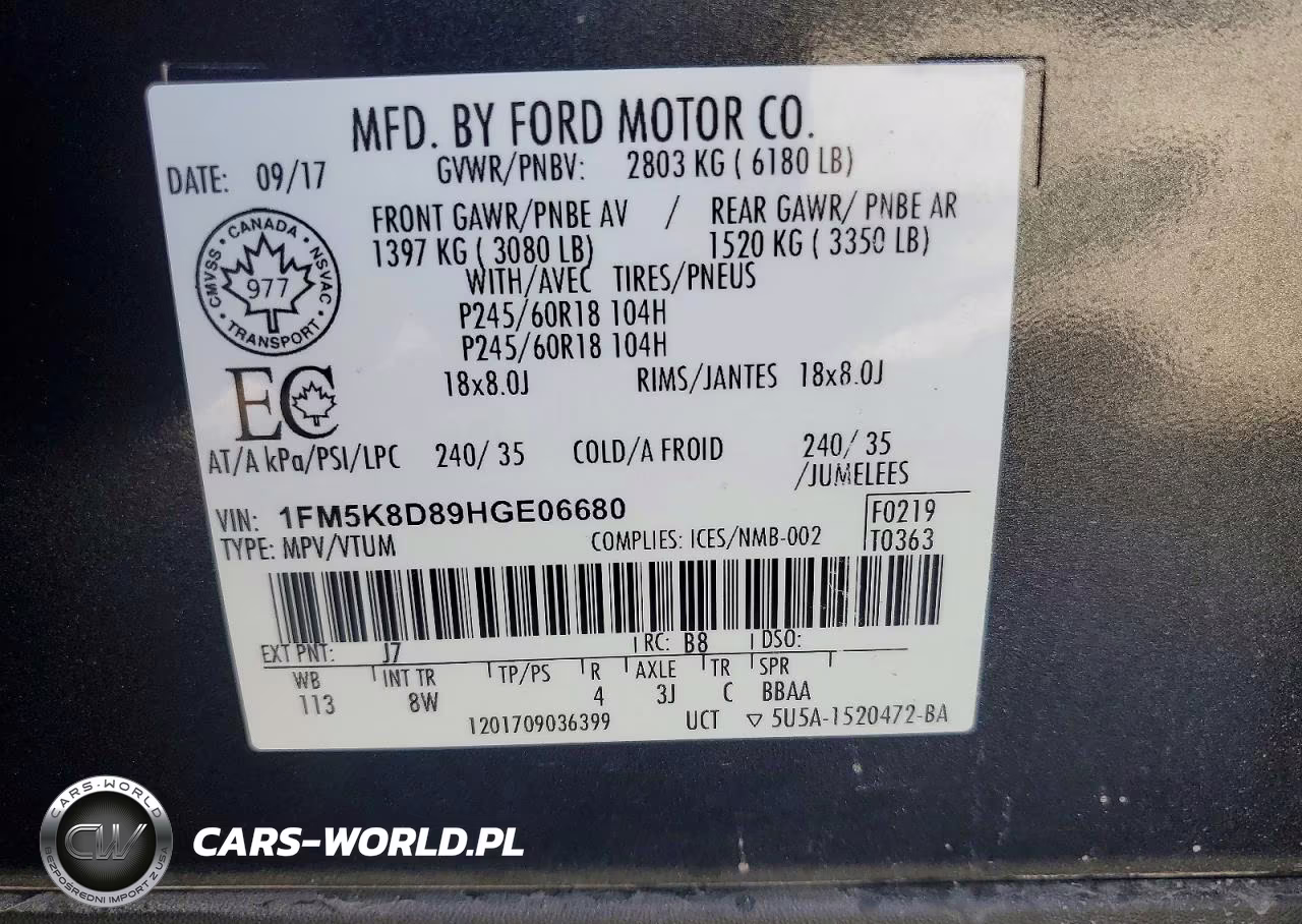 2017 Ford Explorer Xlt VIN:1FM5K8D89HGE06680 - 13