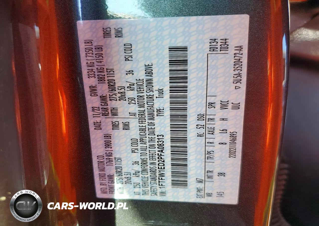 2023 Ford F150 Supercrew VIN:1FTFW1ED2PFA08313 - 12
