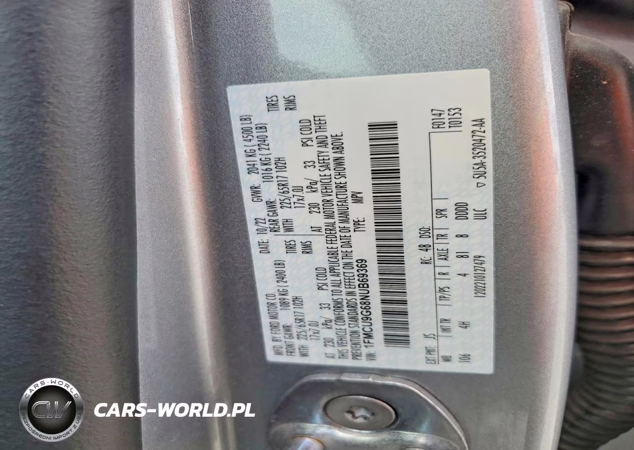 2022 Ford Escape Se VIN:1FMCU9G68NUB69369 - 13