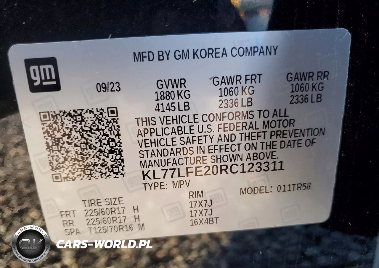 2024 Chevrolet Trax Ls VIN:KL77LFE20RC123311 - 13
