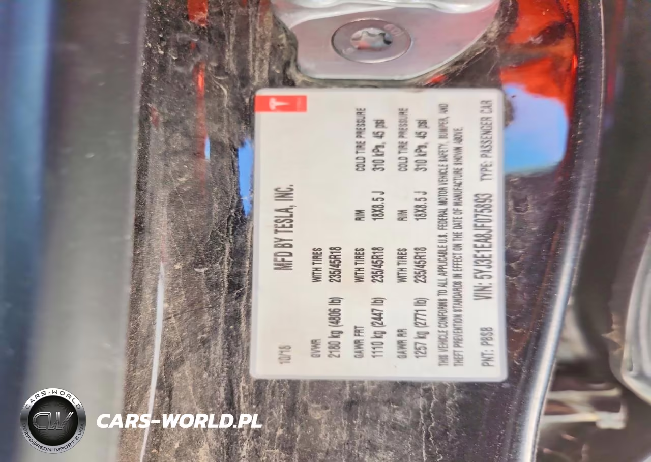2018 Tesla Model 3 VIN:5YJ3E1EA8JF075893 - 12