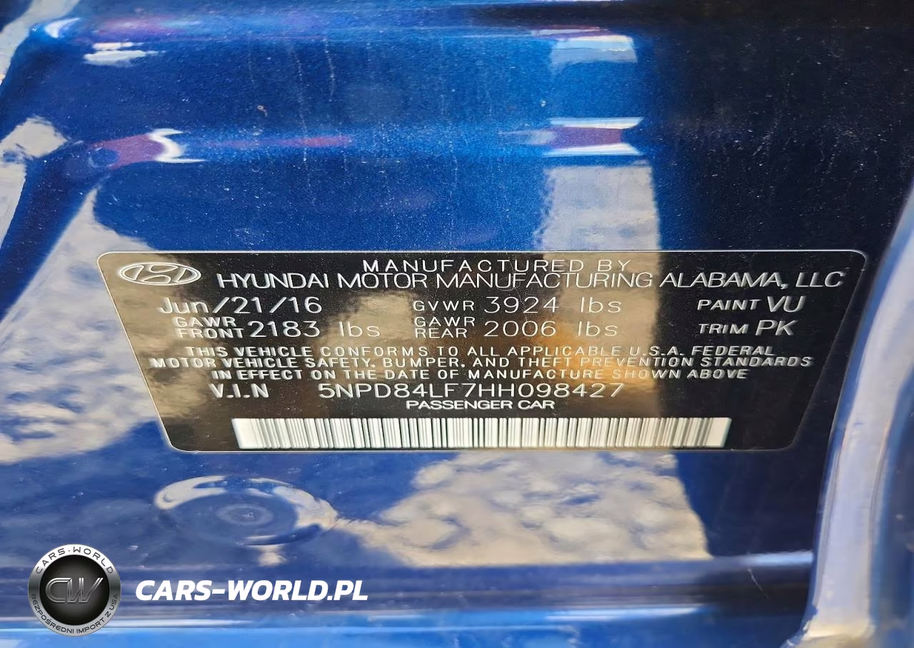 2017 Hyundai Elantra Se VIN:5NPD84LF7HH098427 - 12