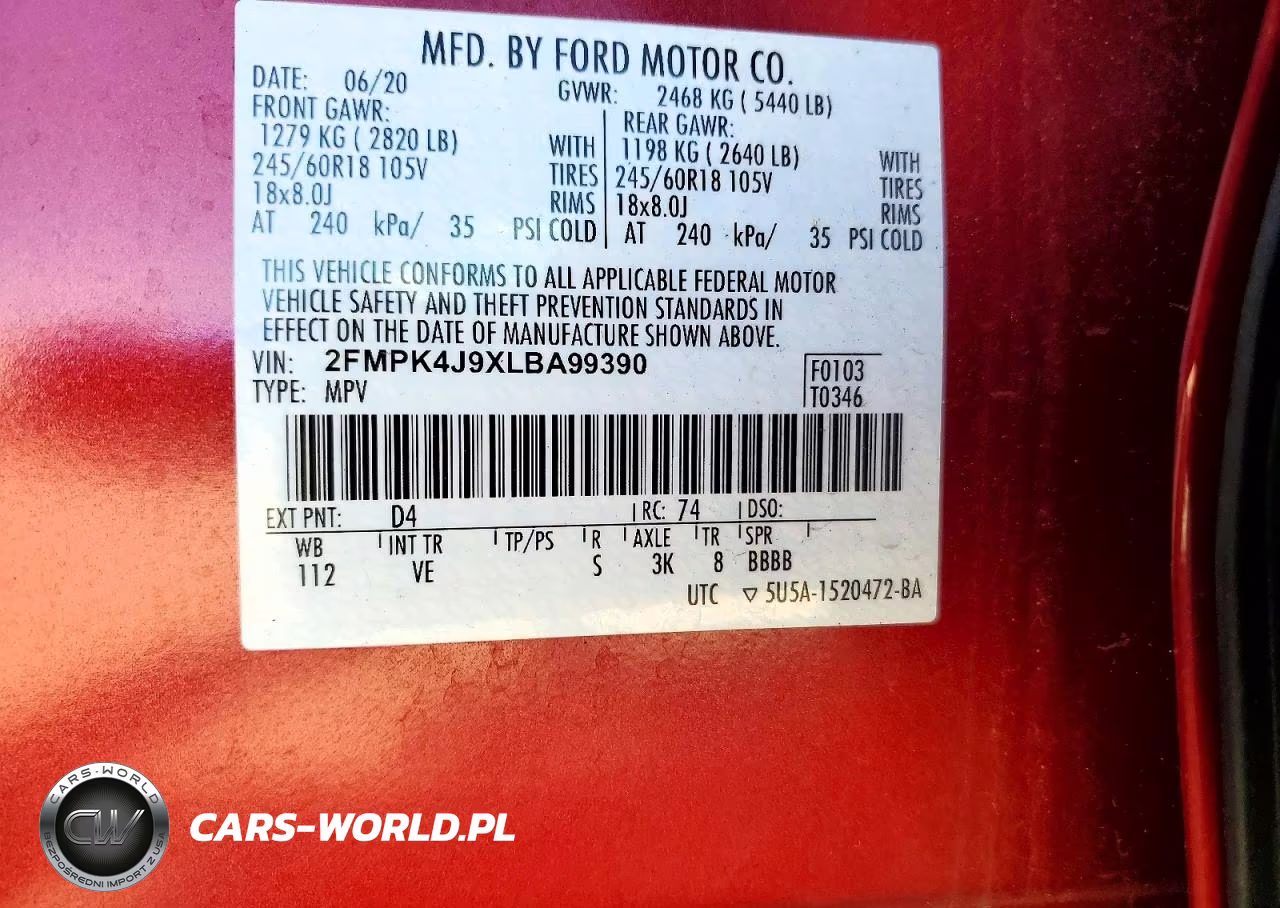 2020 Ford Edge Sel VIN:2FMPK4J9XLBA99390 - 13