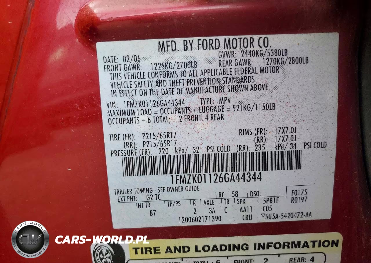 2006 Ford Freestyle Se VIN:1FMZK01126GA44344 - 12