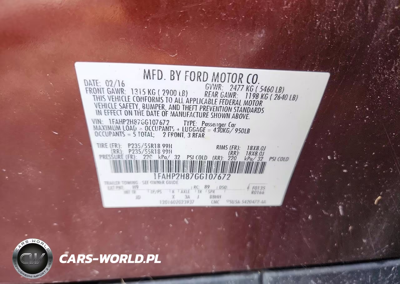 2016 Ford Taurus Sel VIN:1FAHP2H87GG107672 - 12