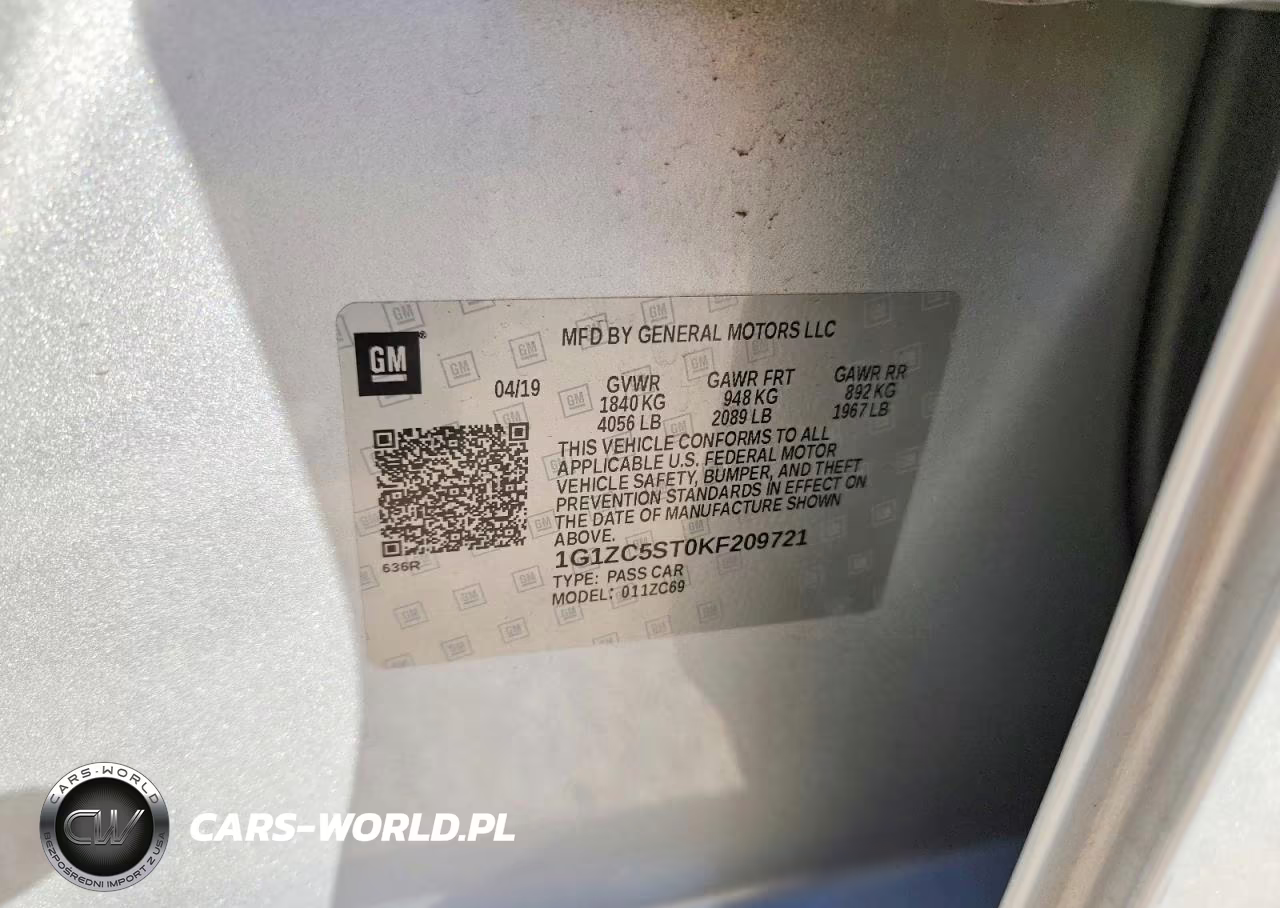 2019 Chevrolet Malibu Ls VIN:1G1ZC5ST0KF209721 - 12