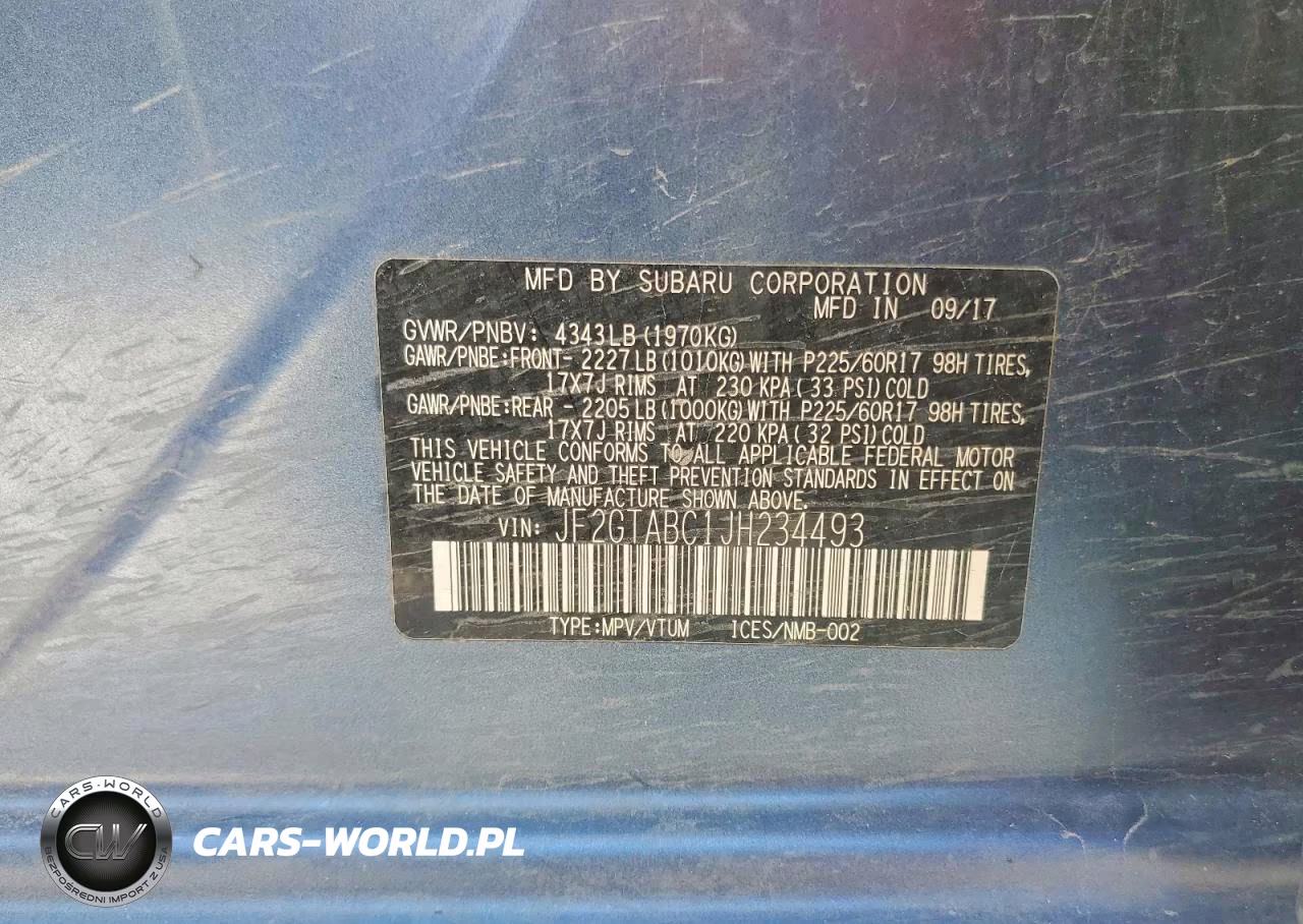 2018 Subaru Crosstrek Premium VIN:JF2GTABC1JH234493 - 13