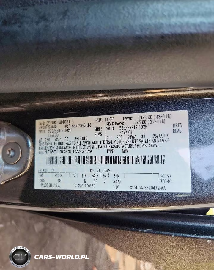 2020 Ford Escape Se VIN:1FMCU0G60LUA92179 - 13