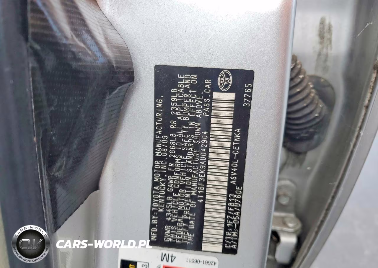 2010 Toyota Camry Le VIN:4T1BF3EK9AU042904 - 12