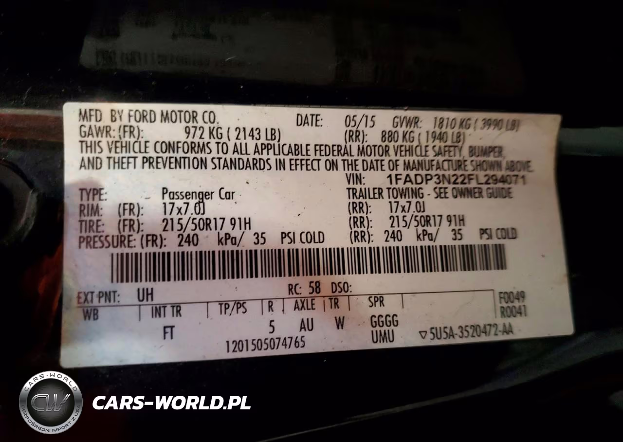 2015 Ford Focus Titanium VIN:1FADP3N22FL294071 - 13
