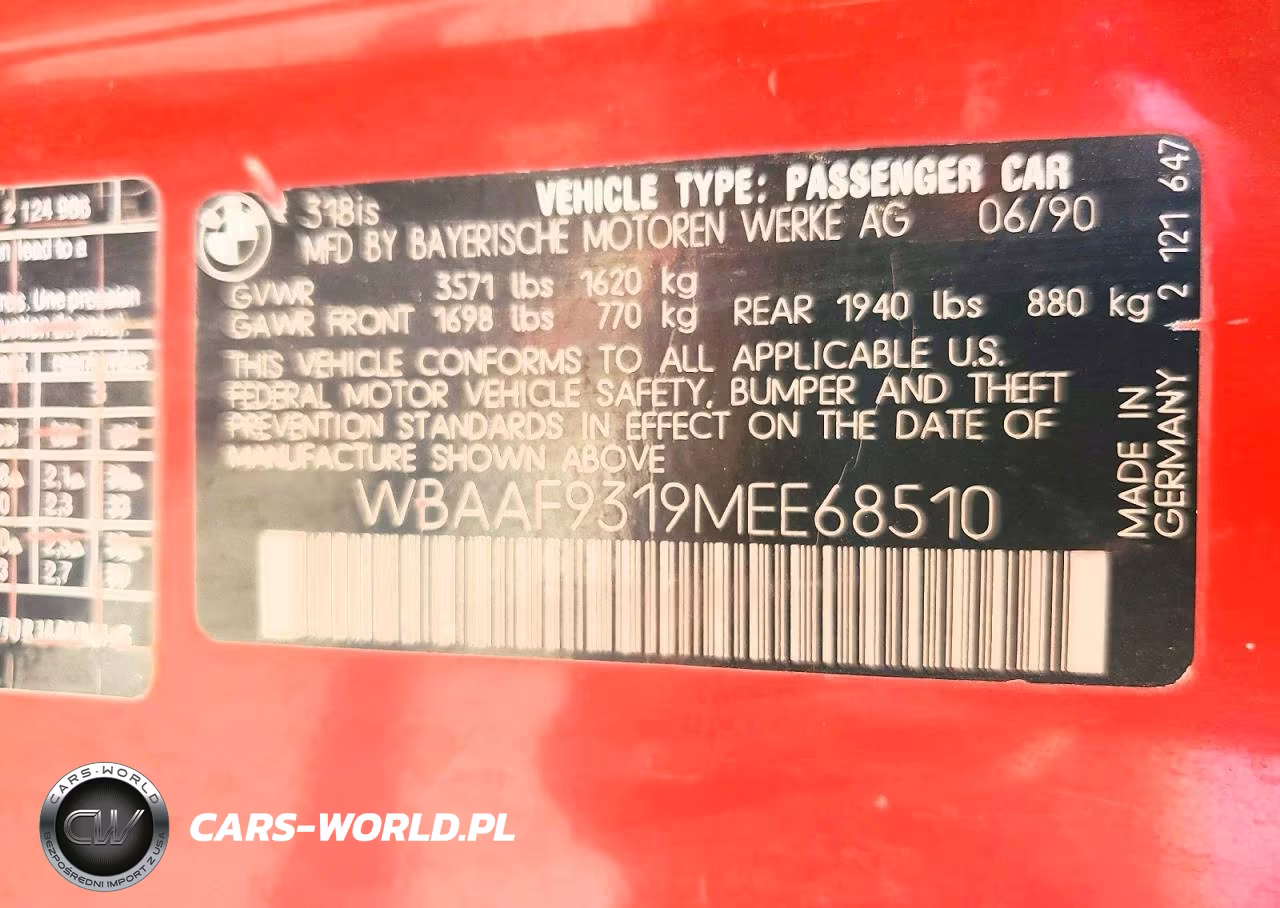 1991 BMW 318 Is VIN:WBAAF9319MEE68510 - 12