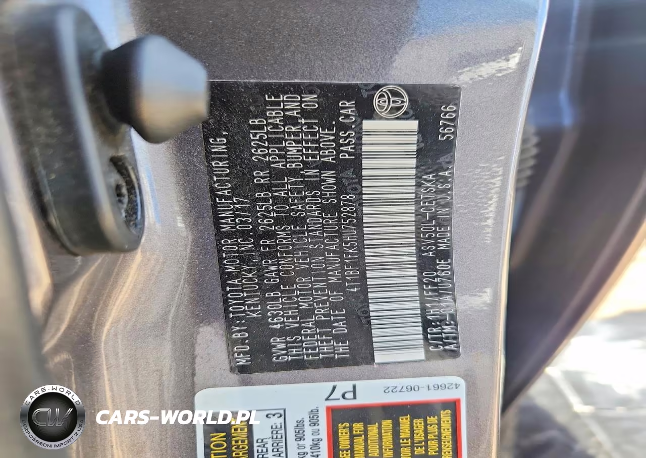 2017 Toyota Camry Se VIN:4T1BF1FK5HU752878 - 13