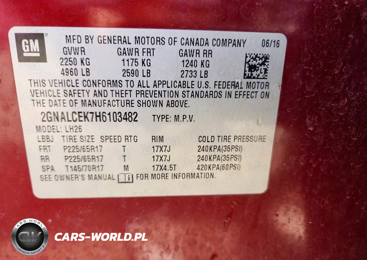 2017 Chevrolet Equinox Lt VIN:2GNALCEK7H6103482 - 13