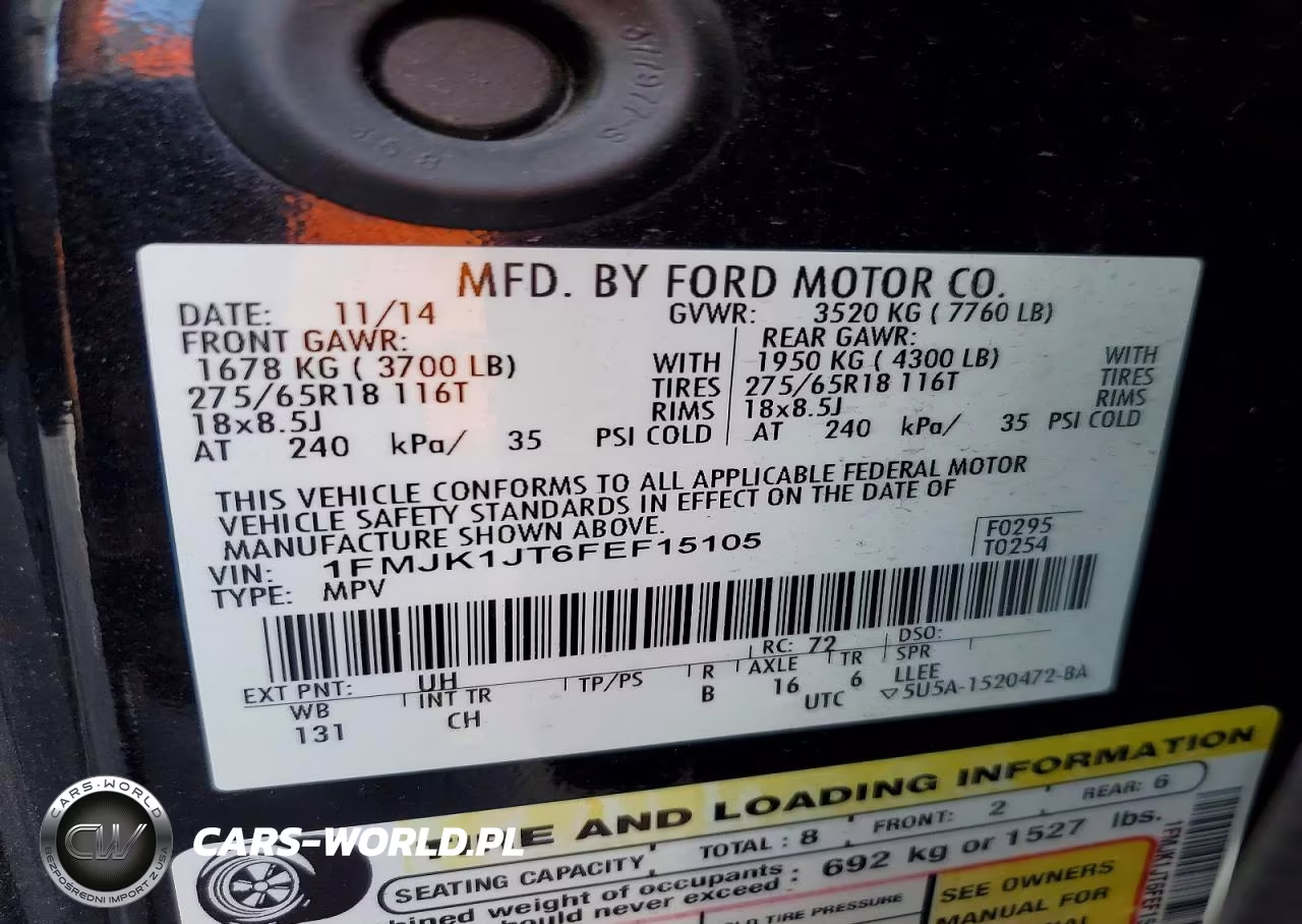2015 Ford Expedition El Xlt VIN:1FMJK1JT6FEF15105 - 13