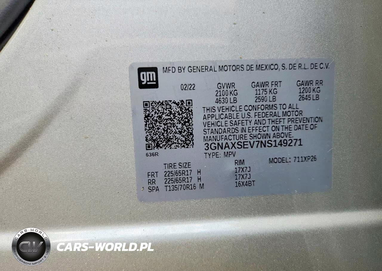 2022 Chevrolet Equinox Ls VIN:3GNAXSEV7NS149271 - 14