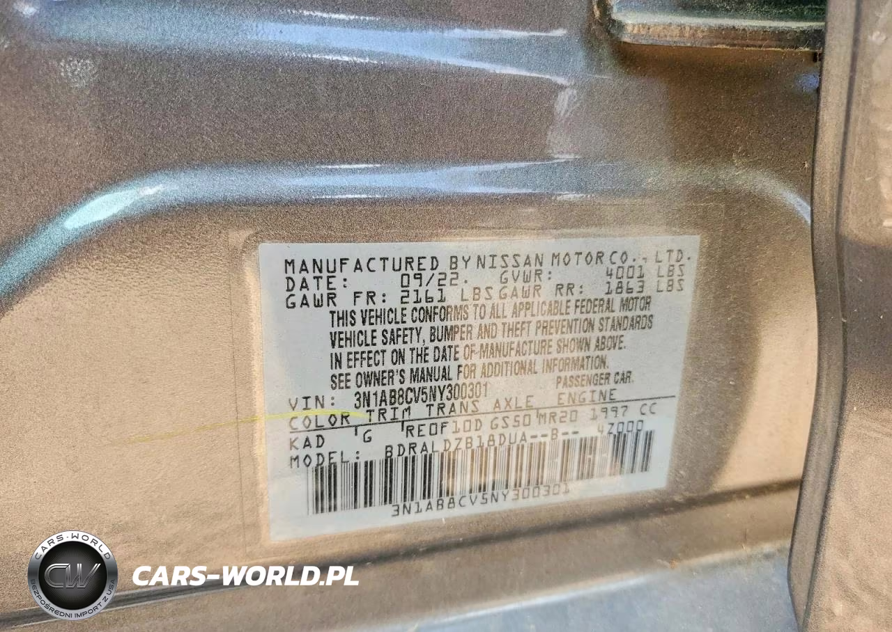2022 Nissan Sentra Sv VIN:3N1AB8CV5NY300301 - 12