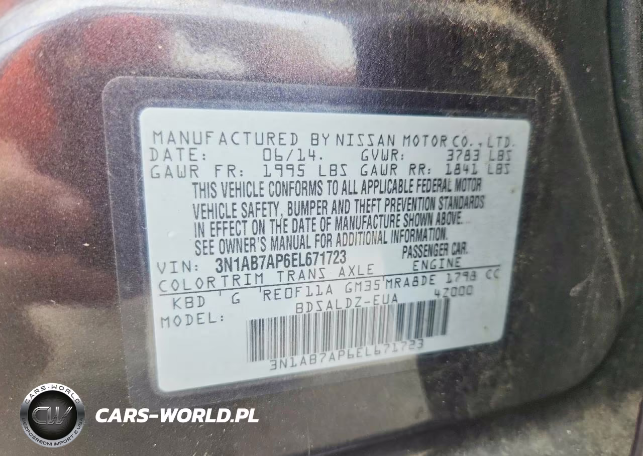 2014 Nissan Sentra Sv VIN:3N1AB7AP6EL671723 - 12