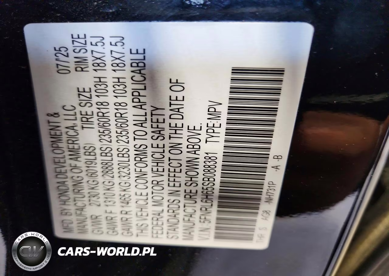 2025 Honda Odyssey Exl VIN:5FNRL6H65SB088381 - 13