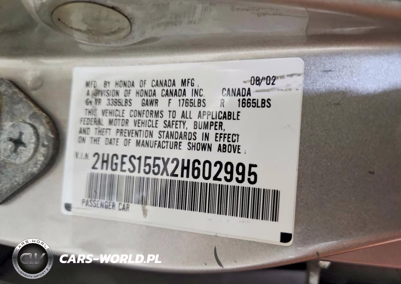 2002 Honda Civic Lx VIN:2HGES155X2H602995 - 12
