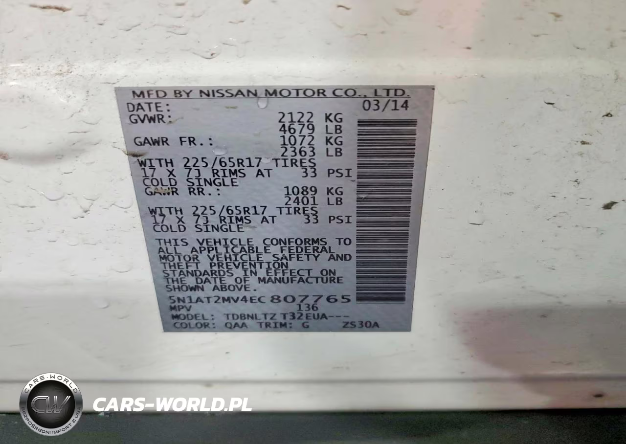 2014 Nissan Rogue Sv VIN:5N1AT2MV4EC807765 - 12
