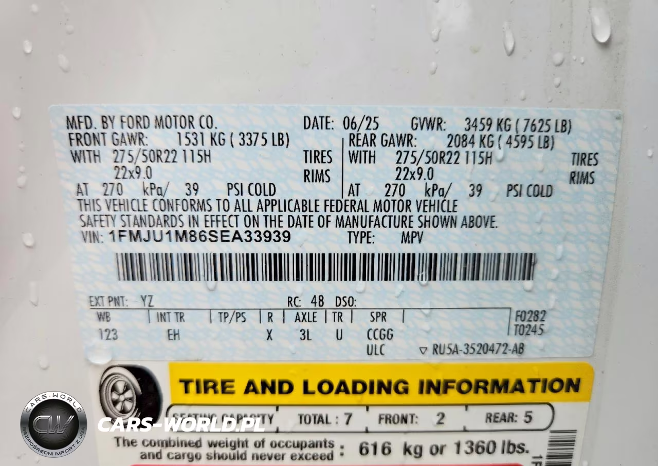 2025 Ford Expedition Platinum VIN:1FMJU1M86SEA33939 - 13