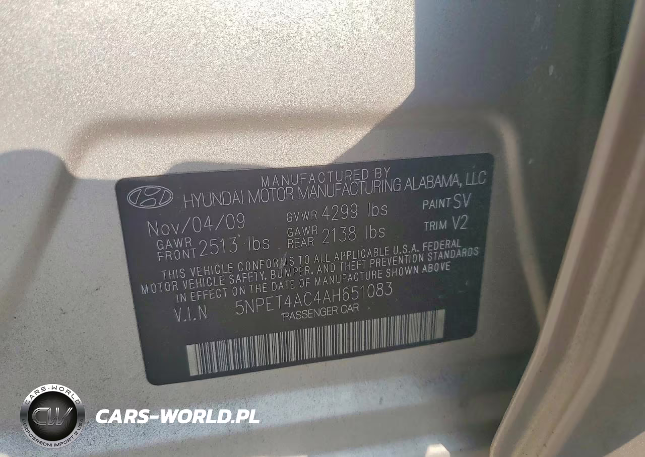 2010 Hyundai Sonata Gls VIN:5NPET4AC4AH651083 - 12
