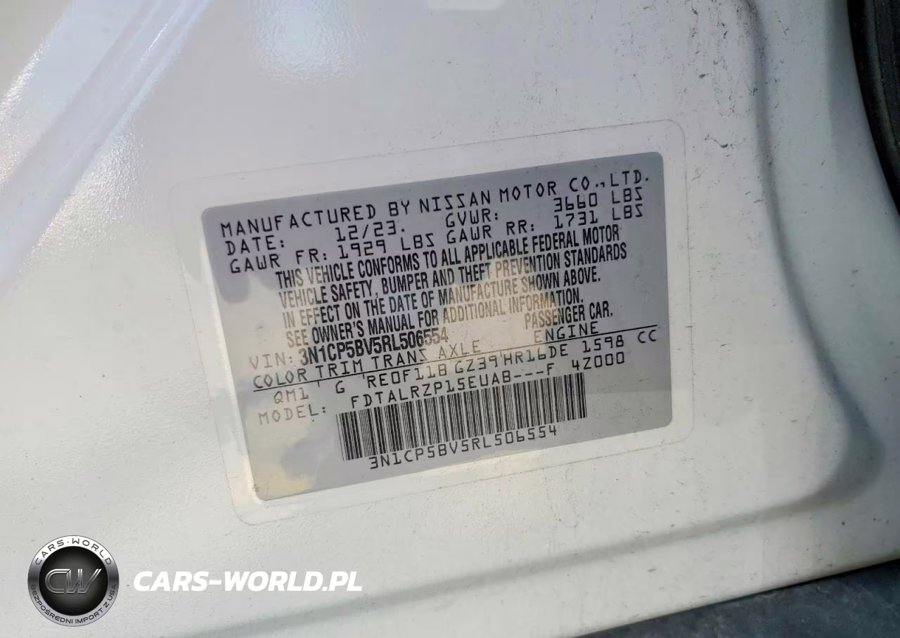 2024 Nissan Kicks S VIN:3N1CP5BV5RL506554 - 14