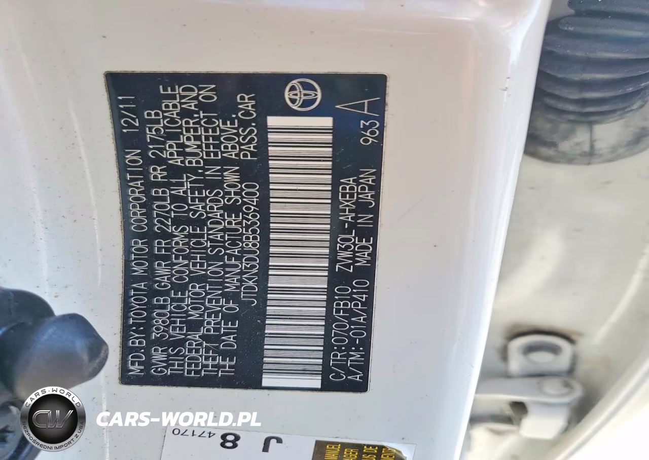 2011 Toyota Prius Two VIN:JTDKN3DU8B5369400 - 13