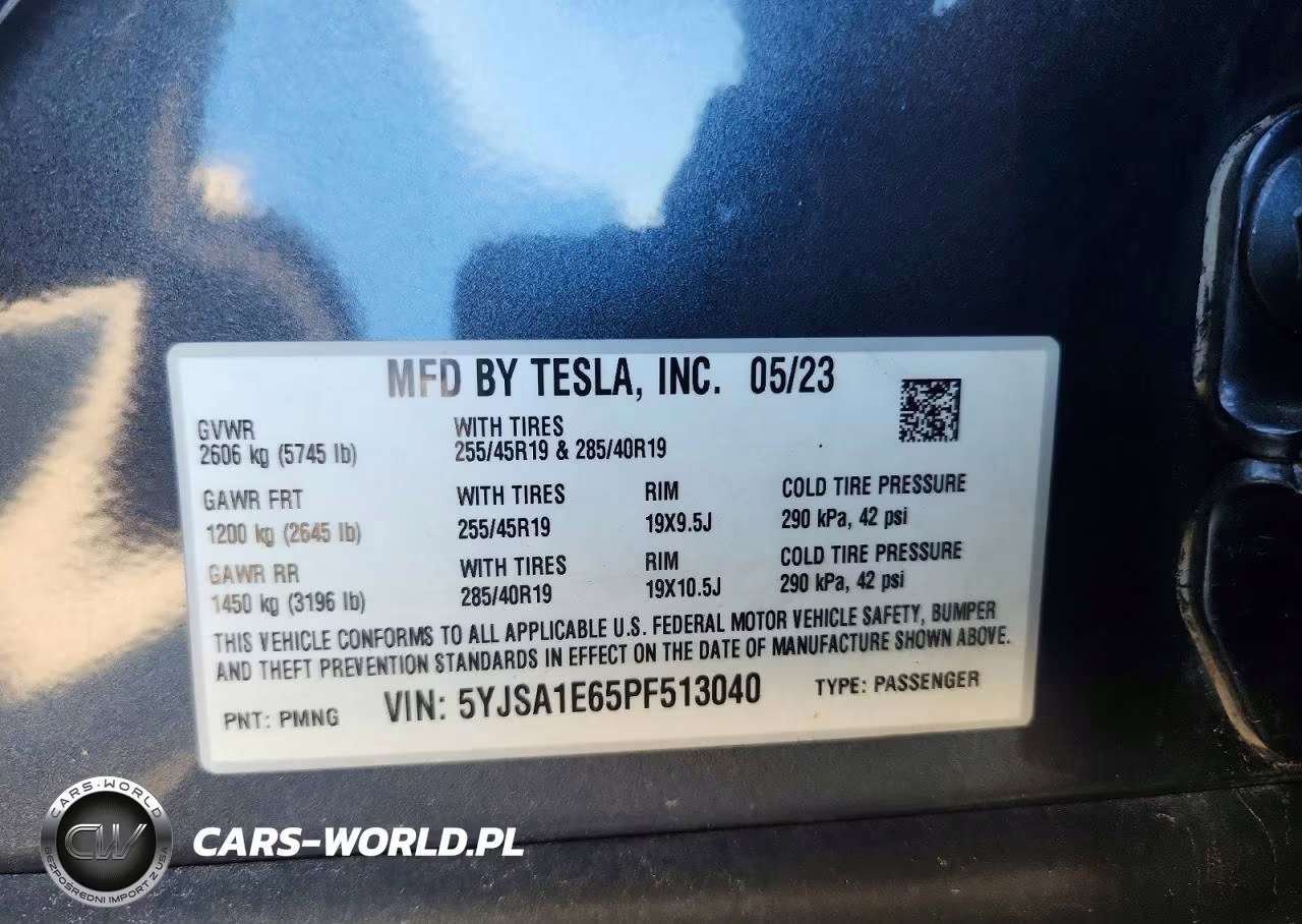 2023 Tesla Model S VIN:5YJSA1E65PF513040 - 12
