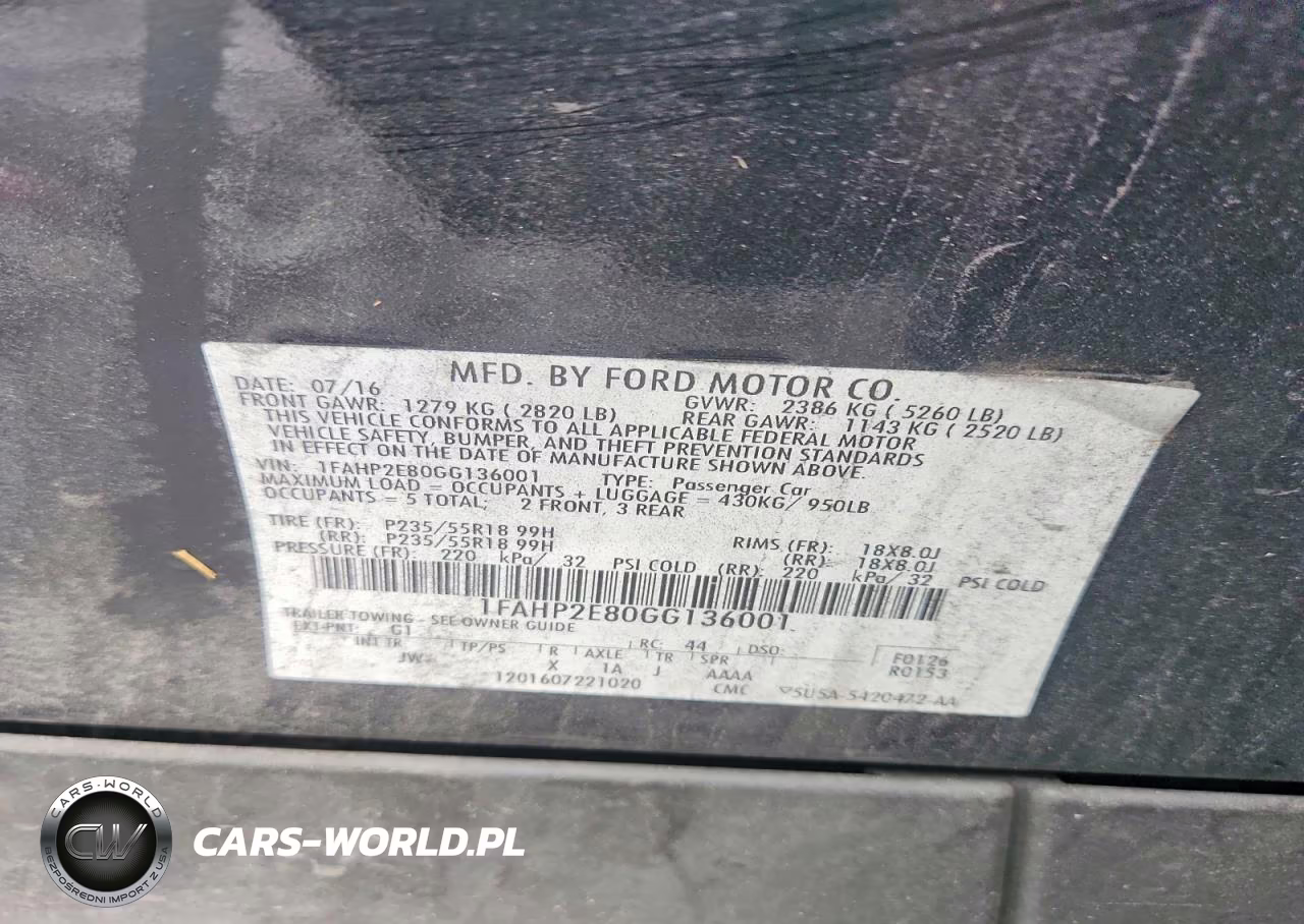 2016 Ford Taurus Sel VIN:1FAHP2E80GG136001 - 12