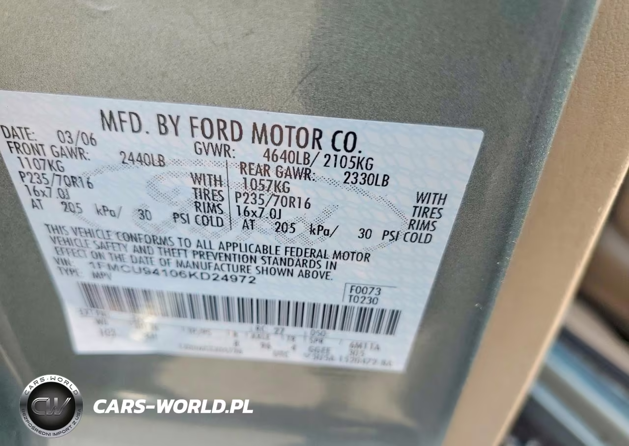 2006 Ford Escape Limited VIN:1FMCU94106KD24972 - 12