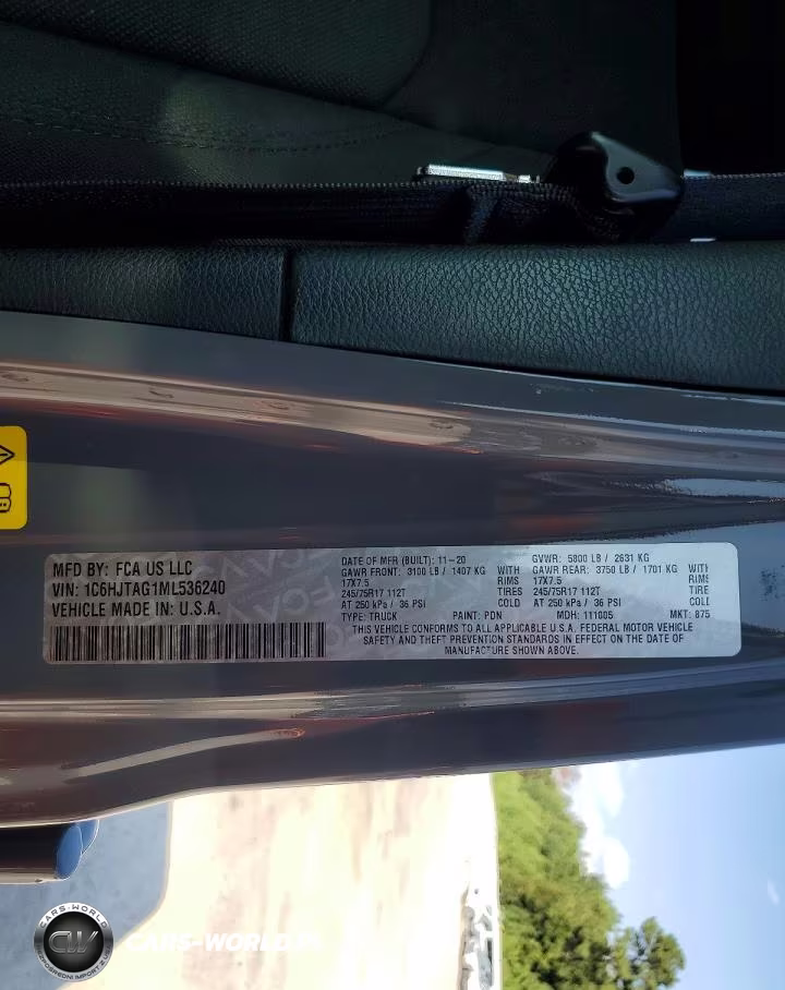 2021 Jeep Gladiator Sport S 4X4 VIN:1C6HJTAG1ML536240 - 13