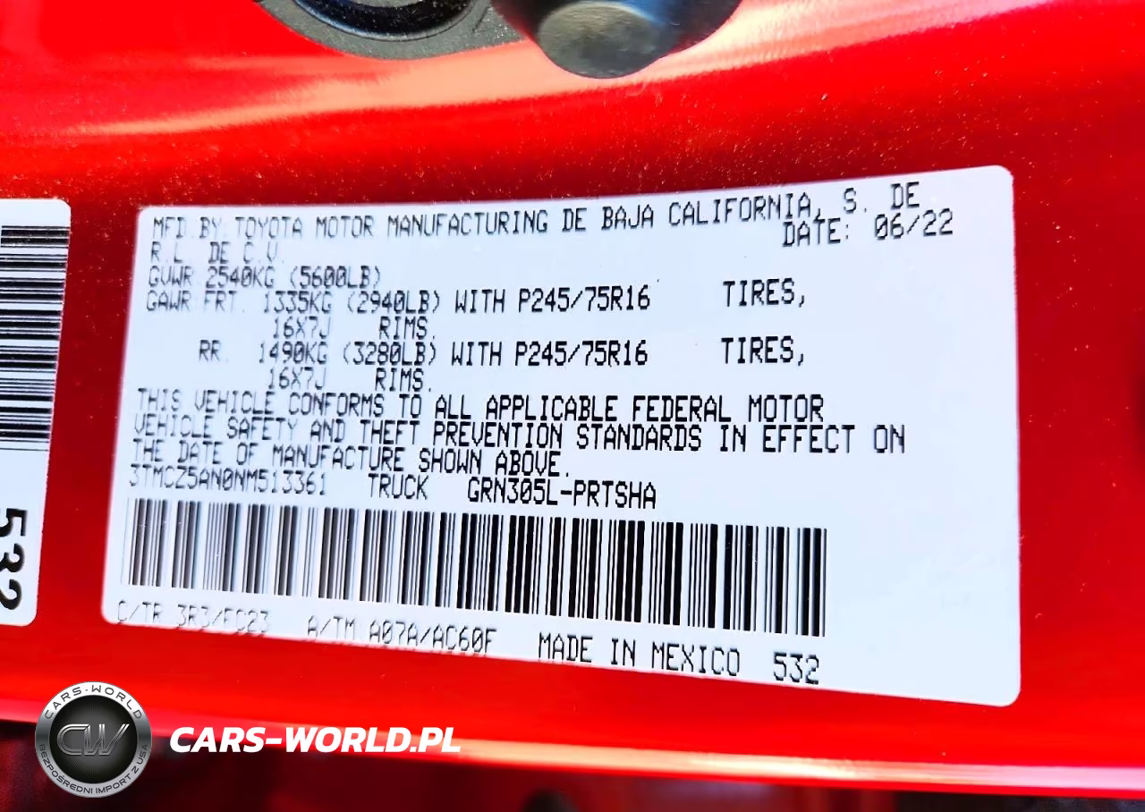 2022 Toyota Tacoma Sr5 V6 VIN:3TMCZ5AN0NM513361 - 12