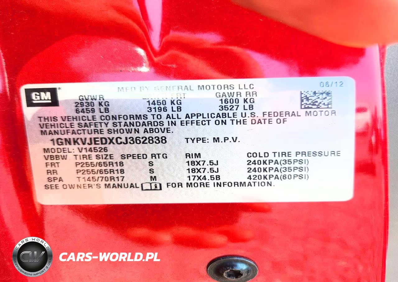 2012 Chevrolet Traverse Lt VIN:1GNKVJEDXCJ362838 - 13