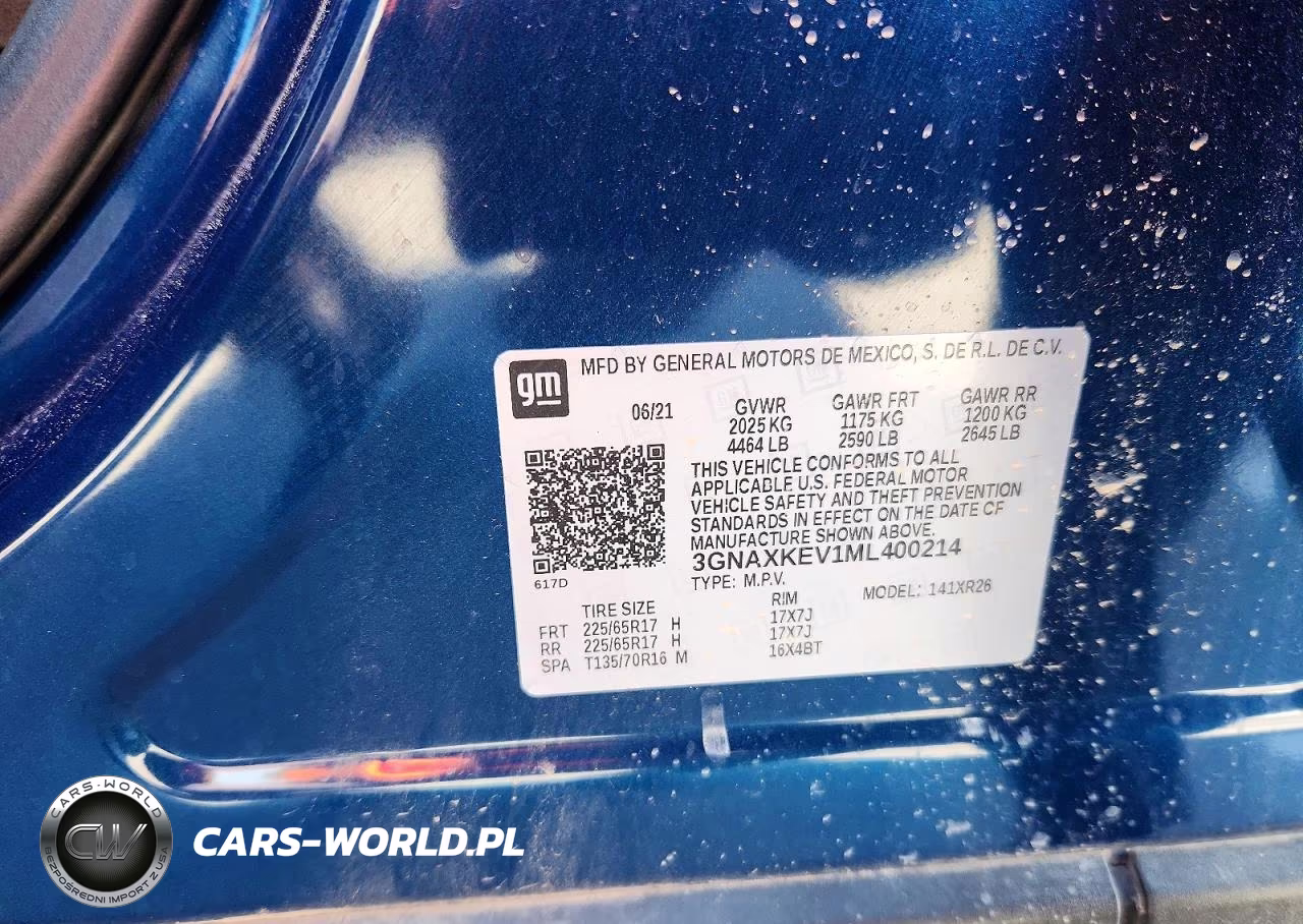 2021 Chevrolet Equinox Lt VIN:3GNAXKEV1ML400214 - 14