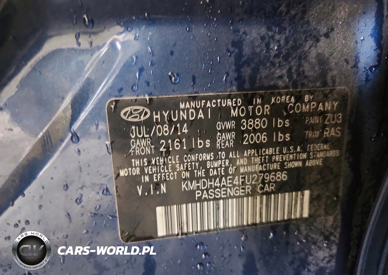 2015 Hyundai Elantra Se VIN:KMHDH4AE4FU279686 - 12