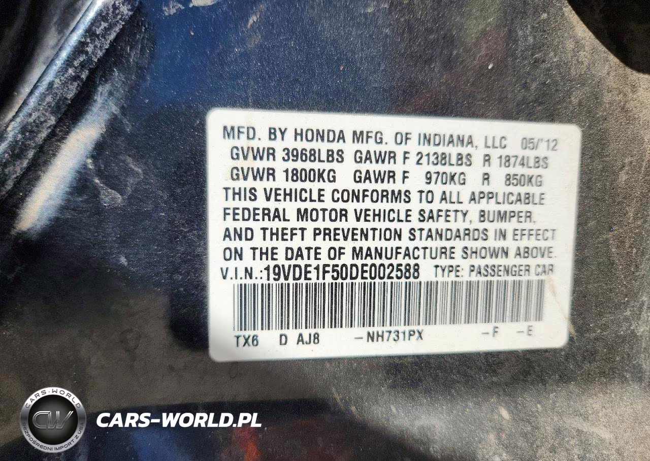 2013 Acura Ilx 20 Premium VIN:19VDE1F50DE002588 - 12