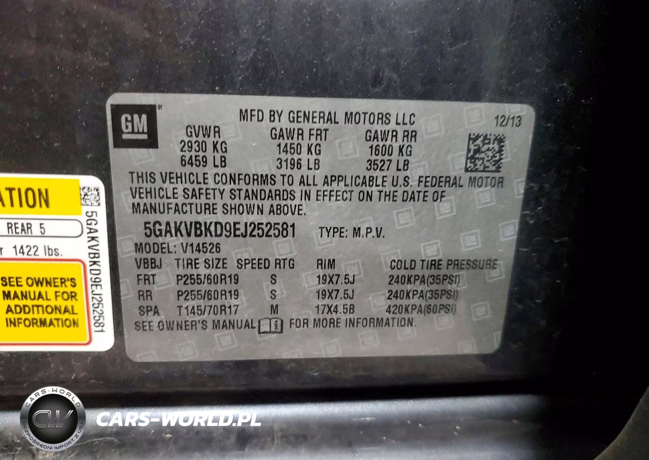 2014 Buick Enclave VIN:5GAKVBKD9EJ252581 - 12