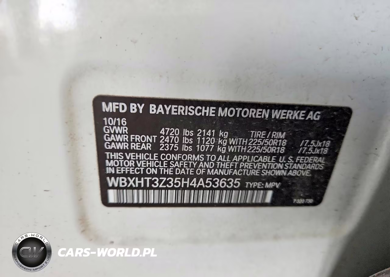 2017 BMW X1 VIN:WBXHT3Z35H4A53635 - 13