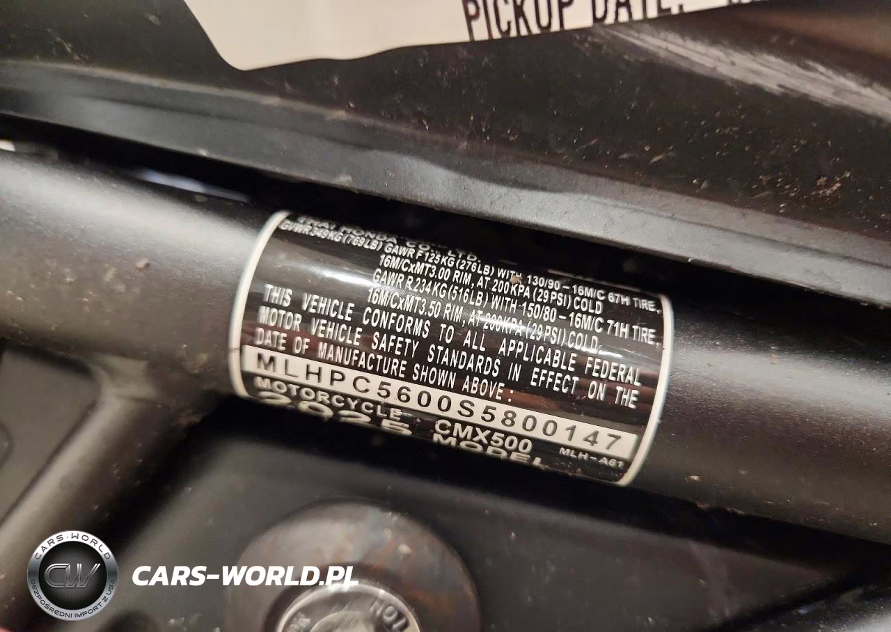 2025 Honda Cmx500 VIN:MLHPC5600S5800147 - 9