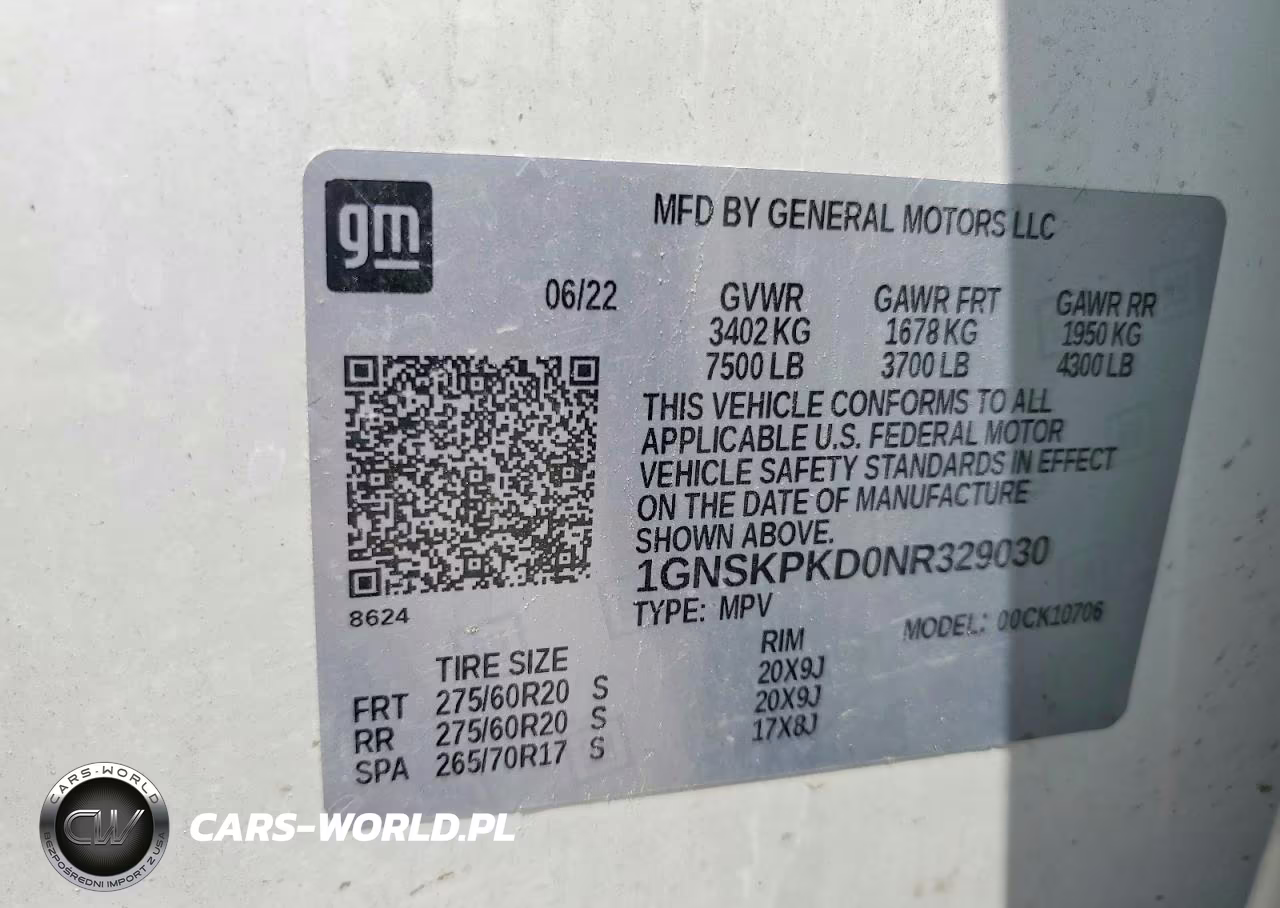 2022 Chevrolet Tahoe K1500 Z71 VIN:1GNSKPKD0NR329030 - 14