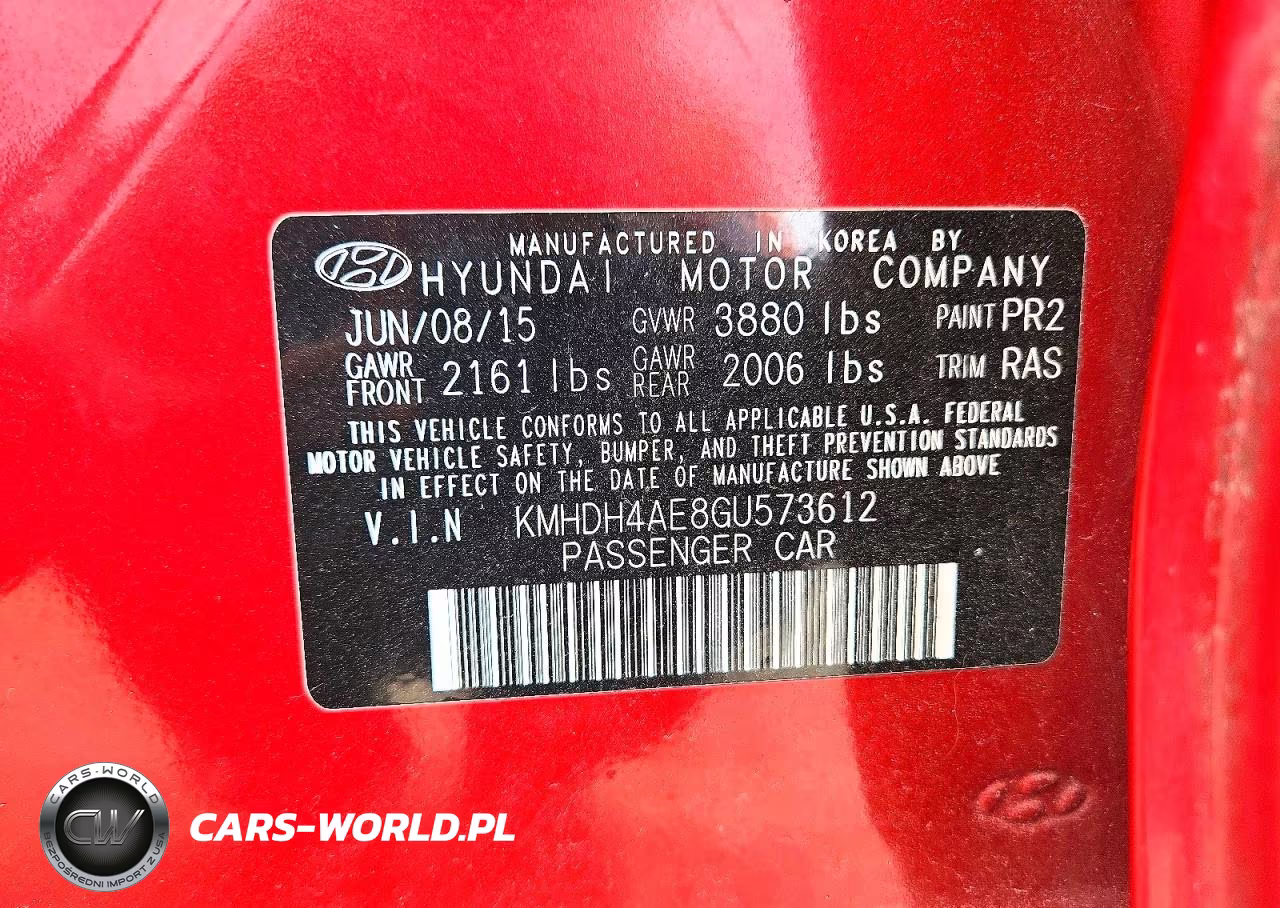 2016 Hyundai Elantra Se VIN:KMHDH4AE8GU573612 - 12
