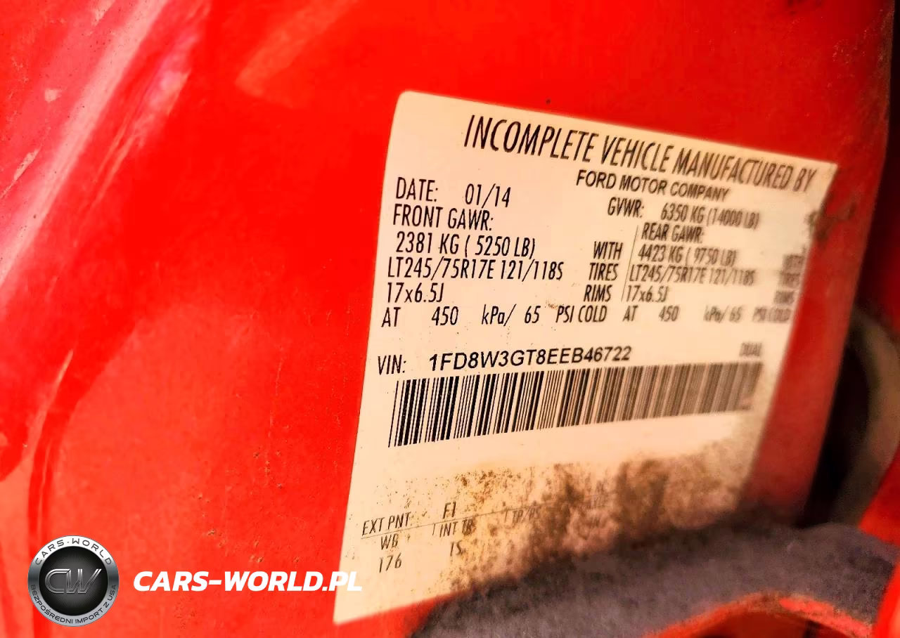 2014 Ford F350 Super Duty VIN:1FD8W3GT8EEB46722 - 12